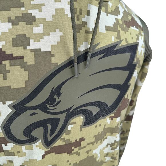 Nike Philadelphia Eagles Salute To Service Hoodie Men's Small Green Digital Camo - Picture 2 of 10